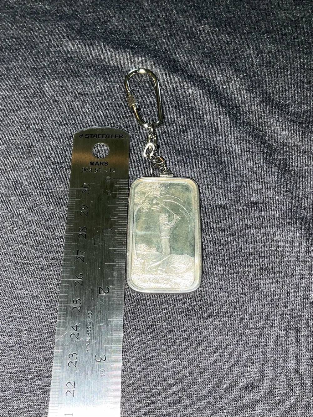 Classic Silver Golf Keychain - 1 ounce of .999 fine silver. Very good condition.